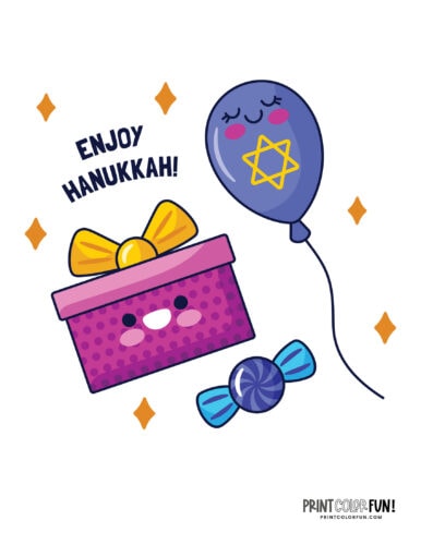 Cute Hanukkah color clipart at PrintColorFun com (1)