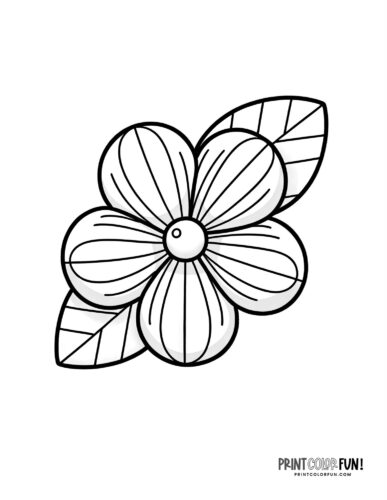 Cute cartoon flower (1) coloring page at PrintColorFun com from PrintColorFun com