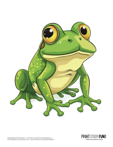 Cute cartoon frog clipart from PrintColorFun com (3)