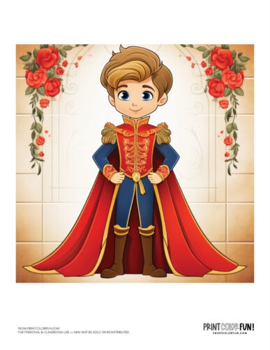 Cute cartoon prince clipart (1) at PrintColorFun com
