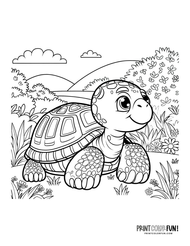 Sea turtle coloring pages & clipart, at PrintColorFun.com