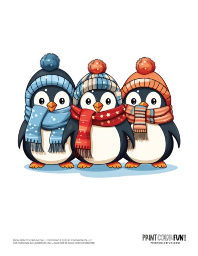 Cute color penguin clipart drawing from PrintColorFun com (2)