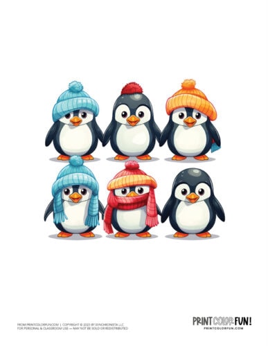 Cute color penguin clipart drawing from PrintColorFun com (4)