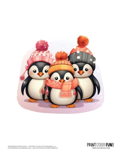 Cute color penguin clipart drawing from PrintColorFun com (6)