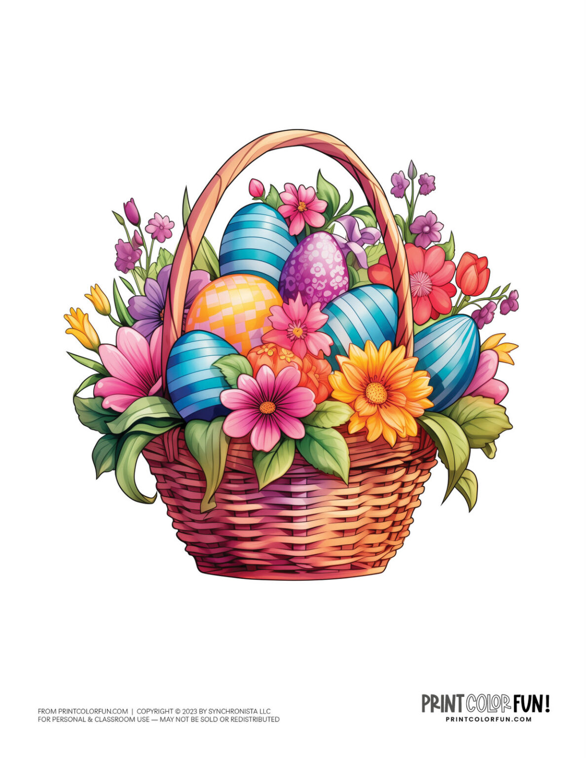 Get crafty: 40+ Easter basket templates for creative coloring page ...