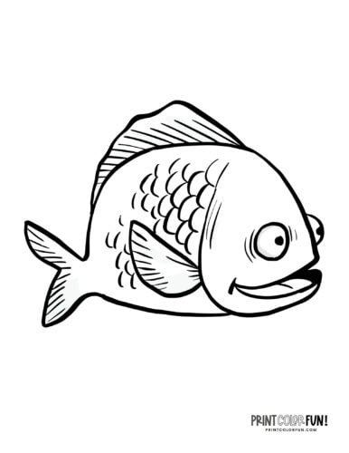 Cute funny fish coloring page drawing from PrintColorFun com (02)