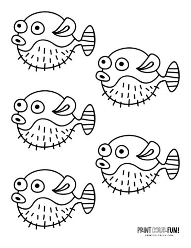 Cute funny fish coloring page drawing from PrintColorFun com (03)