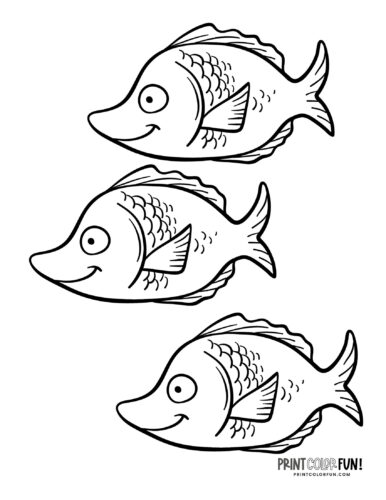 Cute funny fish coloring page drawing from PrintColorFun com (04)