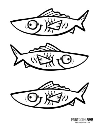 Cute funny fish coloring page drawing from PrintColorFun com (07)
