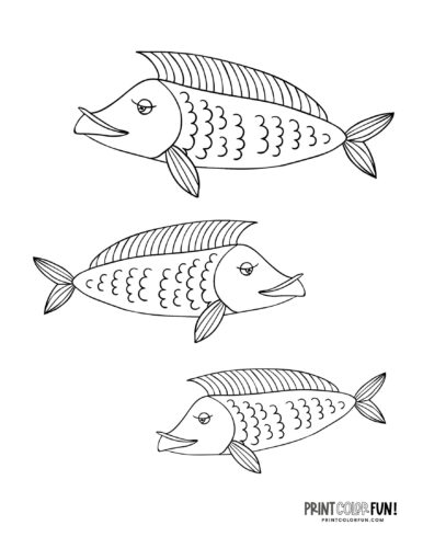 Cute funny fish coloring page drawing from PrintColorFun com (14)