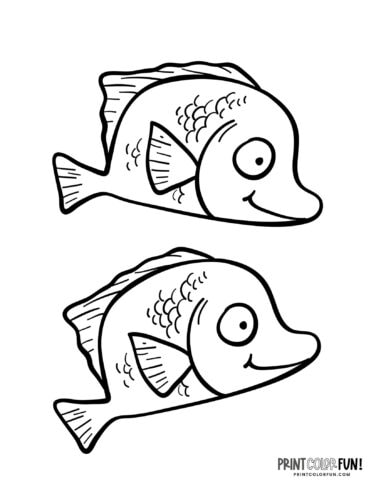 Cute funny fish coloring page drawing from PrintColorFun com (16)