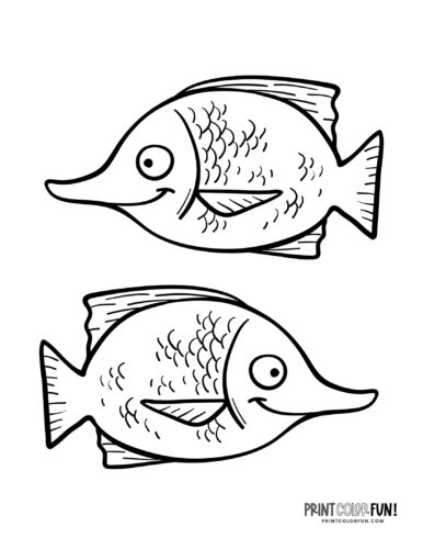 Cute funny fish coloring page drawing from PrintColorFun com (20)
