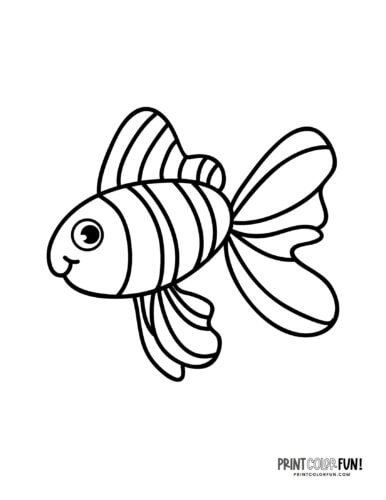 Cute funny fish coloring page drawing from PrintColorFun com (25)