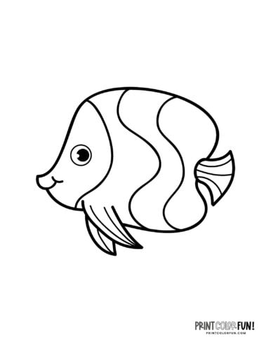 Cute funny fish coloring page drawing from PrintColorFun com (28)