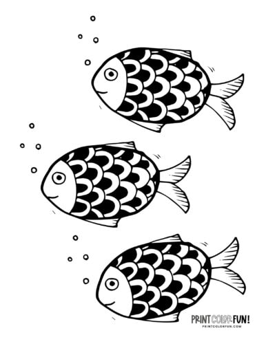 Cute funny fish coloring page drawing from PrintColorFun com (32)