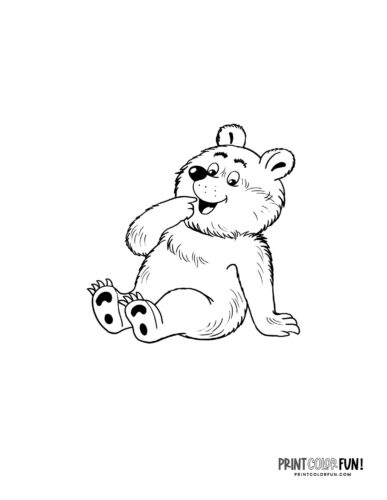 Cute little baby bear coloring page - PrintColorFun com