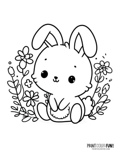 Cute little bunny rabbit from PrintColorFun com