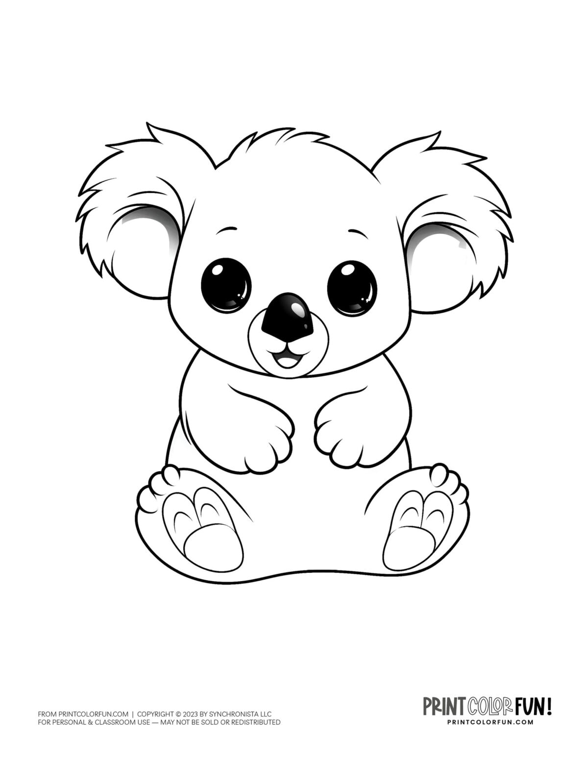 21 Free Cute Koala Coloring Pages & Koala Clipart Printables, At 