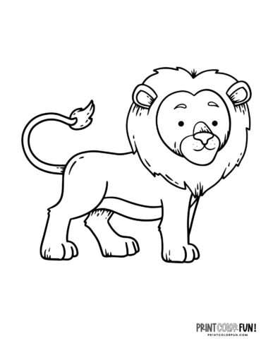 Cute little lion coloring page - PrintColorFun com