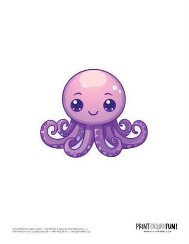 Cute little octopus clipart from PrintColorFun com (2)