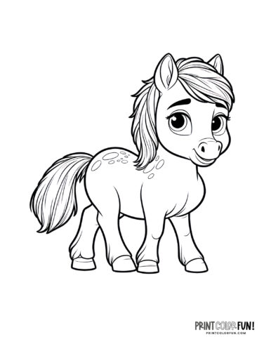Cute little pony coloring page at PrintColorFun com