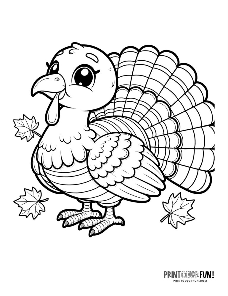 24 Terrific Thanksgiving Turkey Coloring Pages For Some Free Printable ...