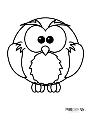 Cute owl coloring page from PrintColorFun com (2)
