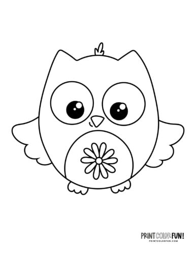 Cute owl coloring page from PrintColorFun com (3)