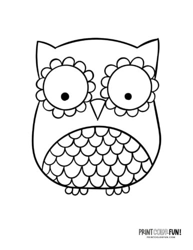 Cute owl coloring page from PrintColorFun com (4)