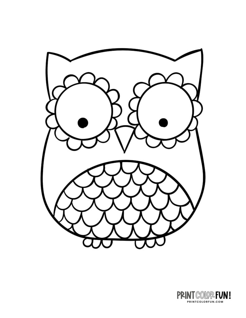 Whoo's ready to color? 38 fun owl coloring pages & clipart for young ...