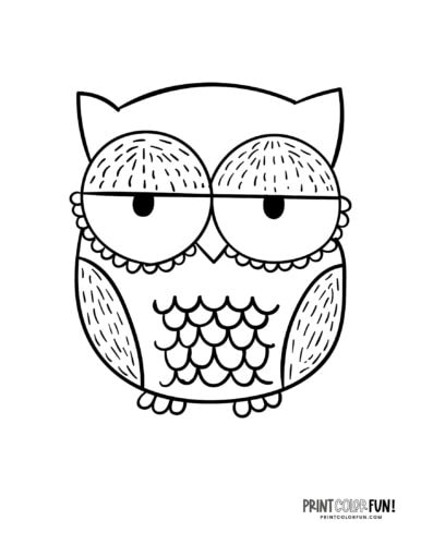 Cute owl coloring page from PrintColorFun com (5)