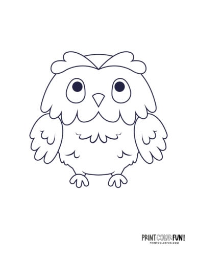 Cute owl coloring page from PrintColorFun com (7)