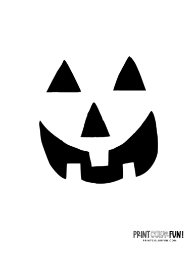 Cute popular Halloween pumpkin face stencil template