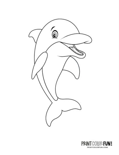 Cute printable dolphin coloring pages (1)