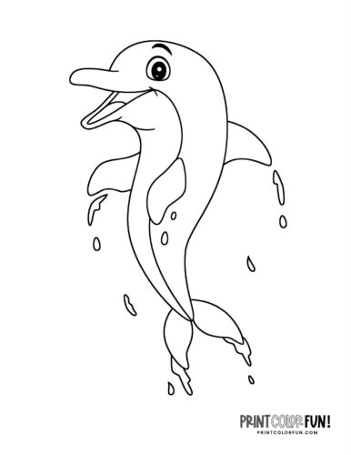 Cute printable dolphin coloring pages (3)