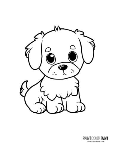 Cute puppy coloring pages at PrintColorFun com 1