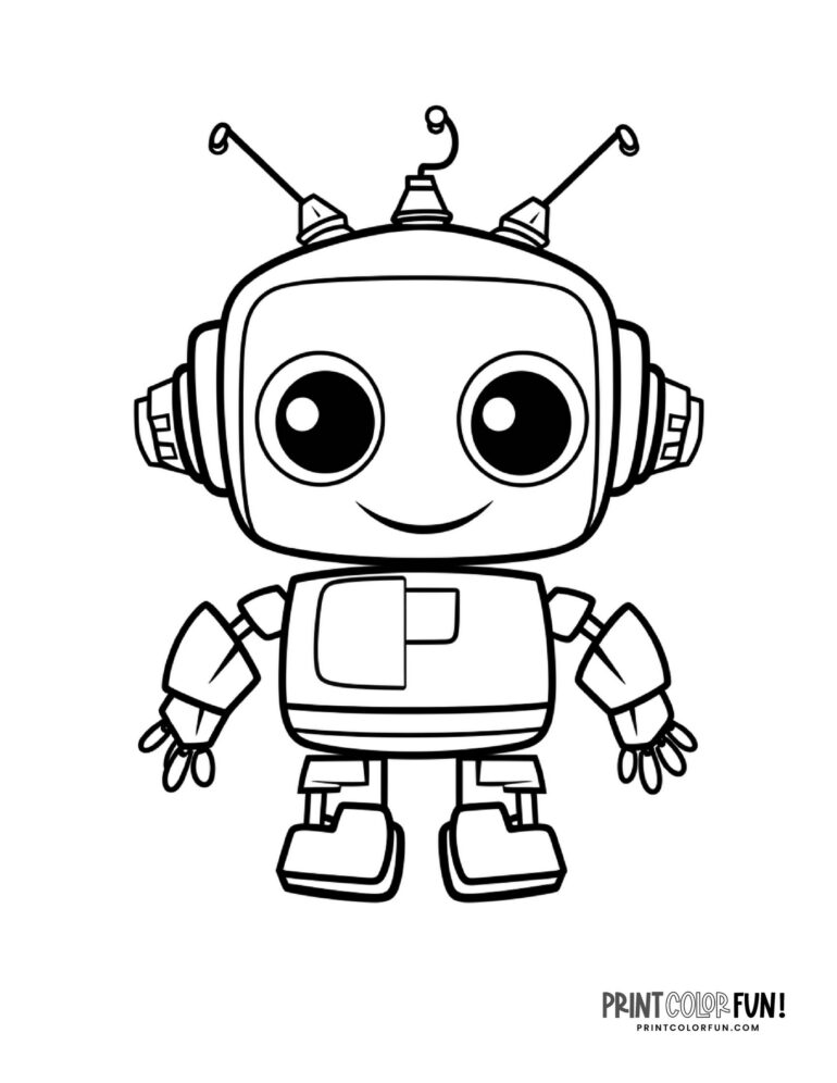 Beep boop: 17 robot drawings & coloring pages for creative tech ...