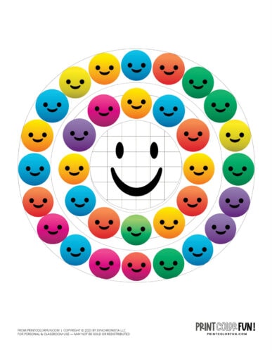 Cute round happy face color clipart from PrintColorFun com 4