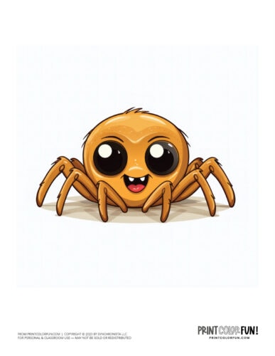 Cute spider clipart drawing from PrintColorFun com 1