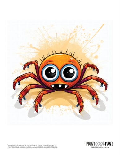 Cute spider clipart drawing from PrintColorFun com 2