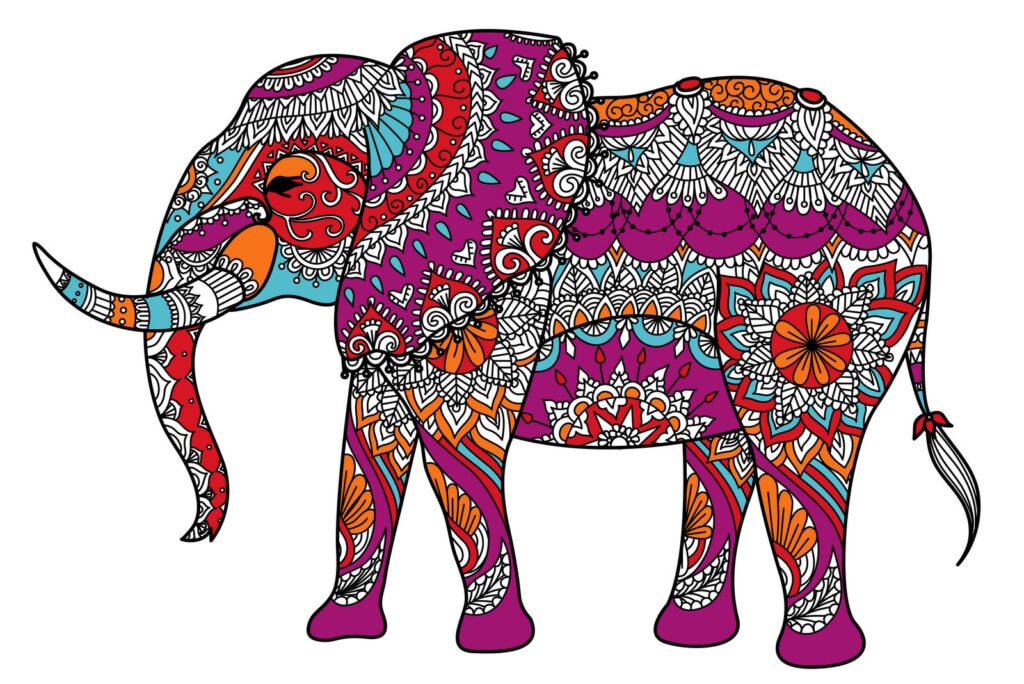 elephant coloring pages printable detailed