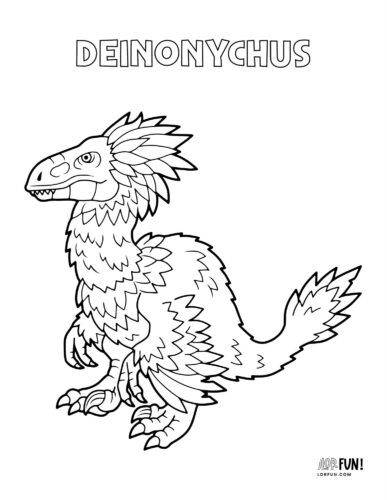 Deinonychus dinosaur coloring page - PrintColorFun com