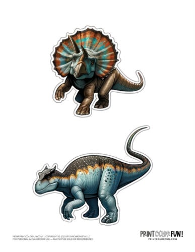 Dinosaur color clipart from PrintColorFun com