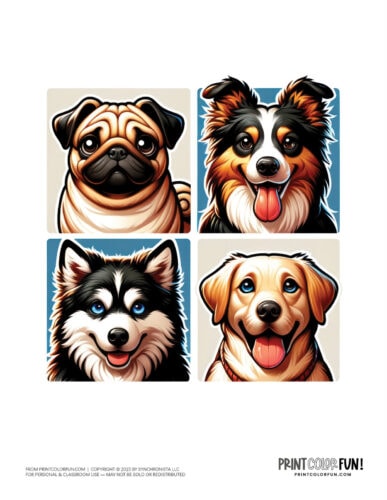Dog color clipart from PrintColorFun com 1