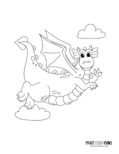 Dragon coloring page at PrintColorFun com 02