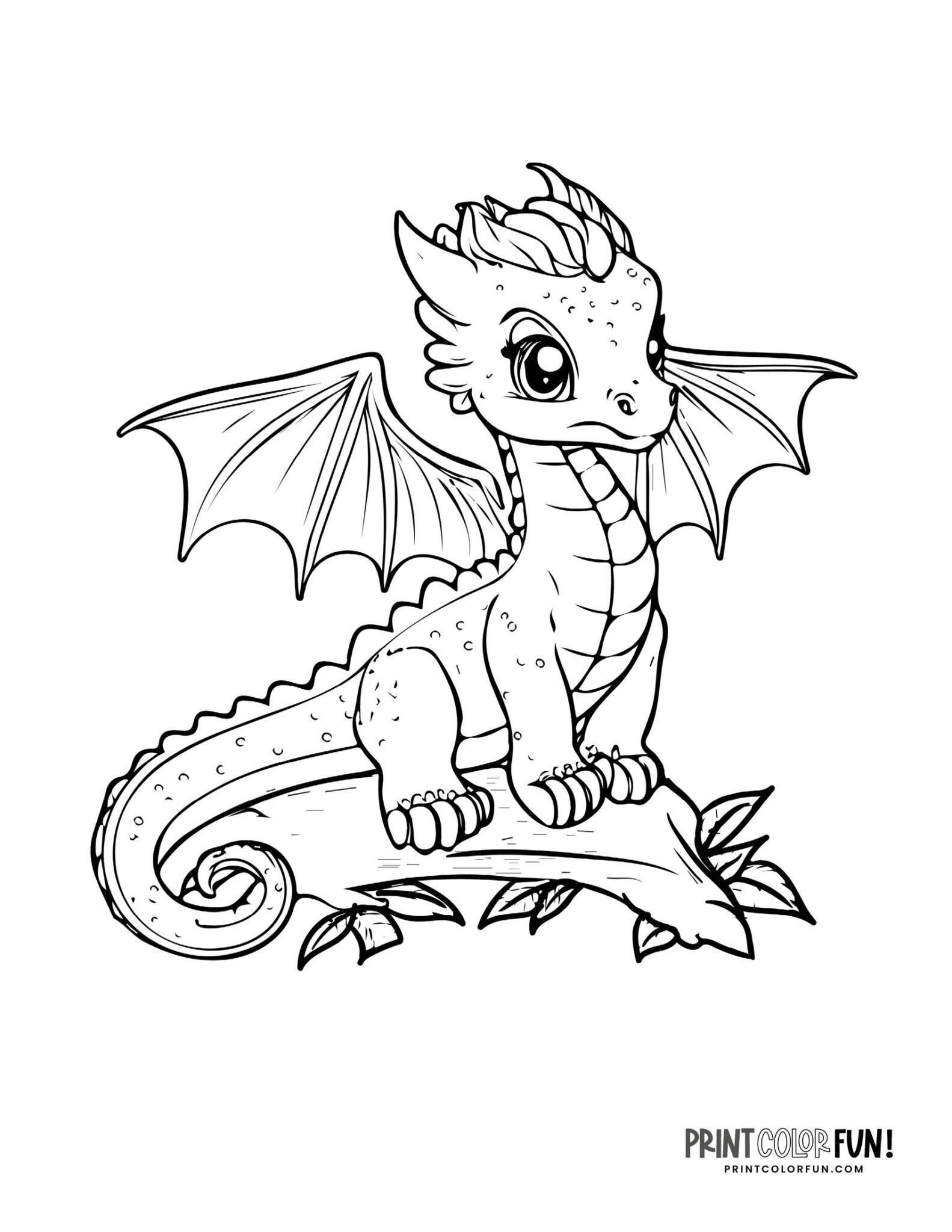 14 dragon coloring pages + clipart crafting fun: A magical adventure ...