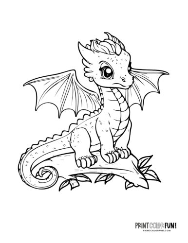 Dragon coloring page at PrintColorFun com 04