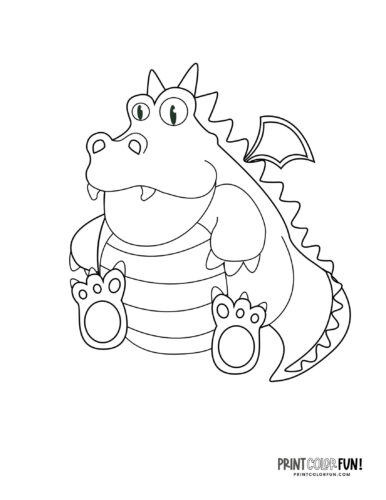 Dragon coloring page at PrintColorFun com 05