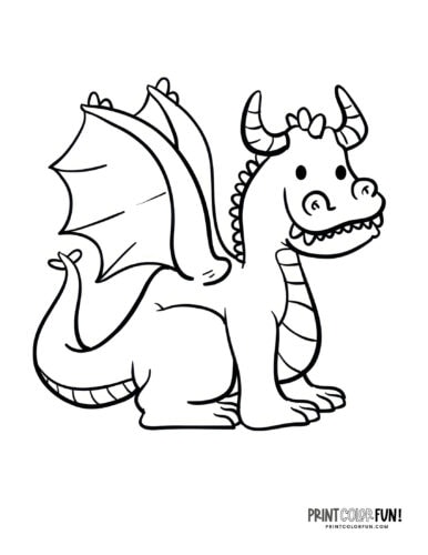 Dragon coloring page at PrintColorFun com 06