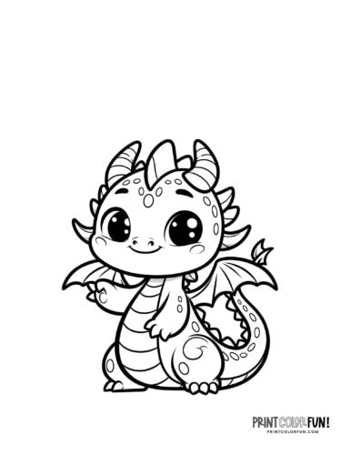 Dragon coloring page at PrintColorFun com 07